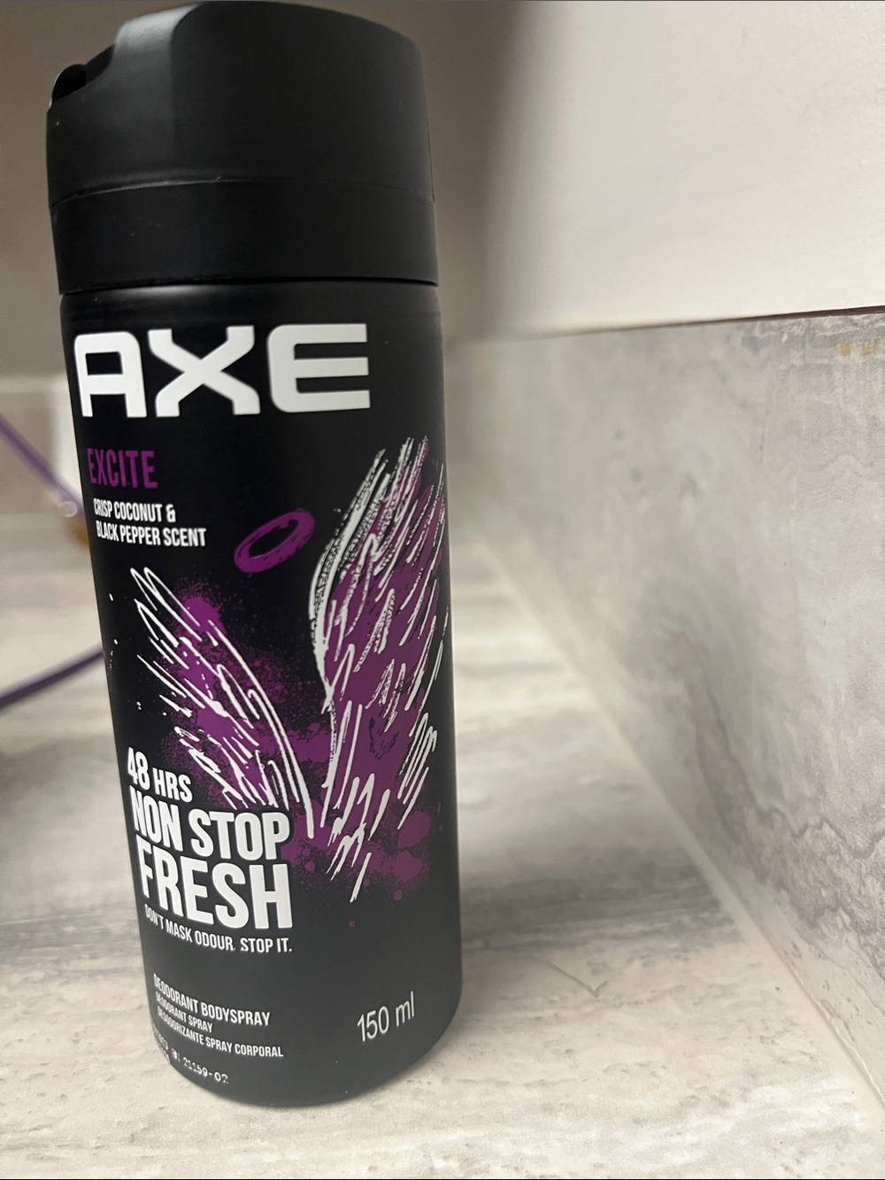 AXE Excite Non Stop Fresh Body Spray — Black/Purple